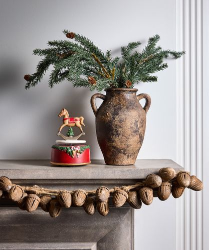 Festive Acorn Garland Rust