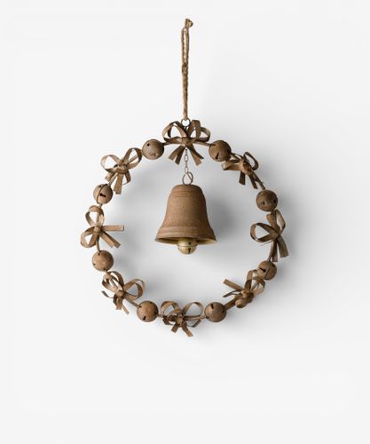 Bow & Bell Wreath Rust