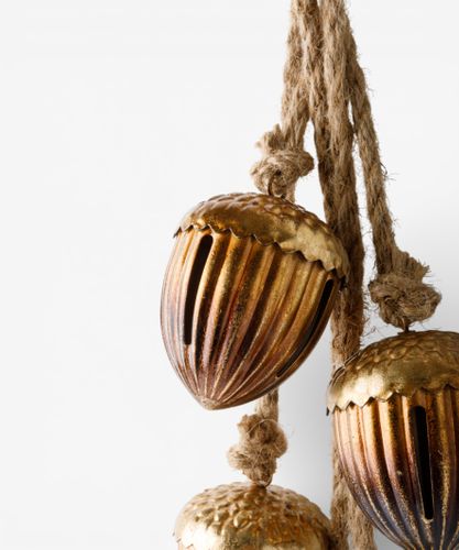Acorns on Rope Gold
