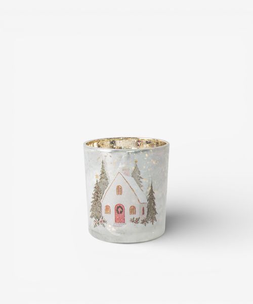Aurelia Snowy Cottage Votive Small