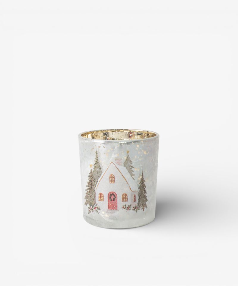 Aurelia Snowy Cottage Votive Small