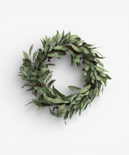 Eucalyptus & Brown Wood Berry Wreath Large