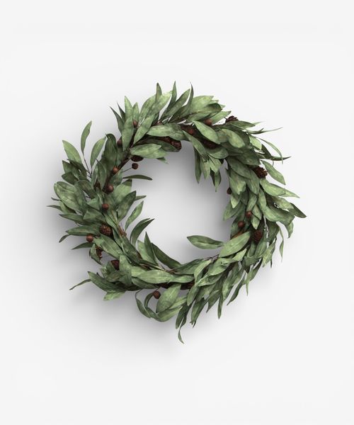 Eucalyptus & Brown Wood Berry Wreath Large