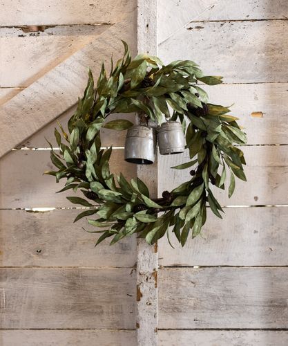 Eucalyptus & Brown Wood Berry Wreath Large