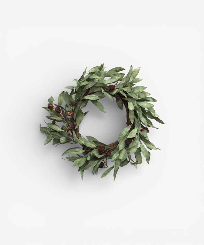 Eucalyptus & Brown Berry Wood Wreath Small