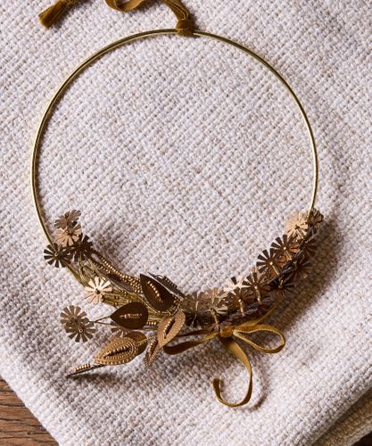 Metal Flower Wreath
