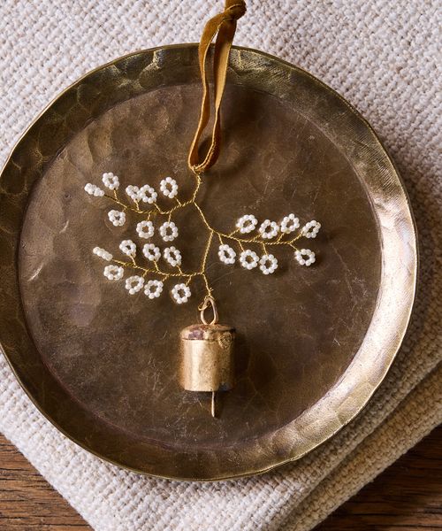 Beaded Flower Bell Decoration