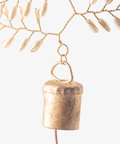 Beaded Leaf Bell Decoration