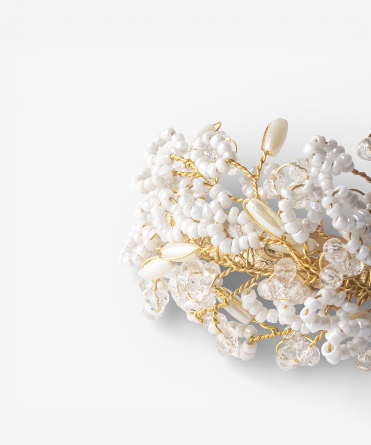 Beaded Golden Napkin Ring