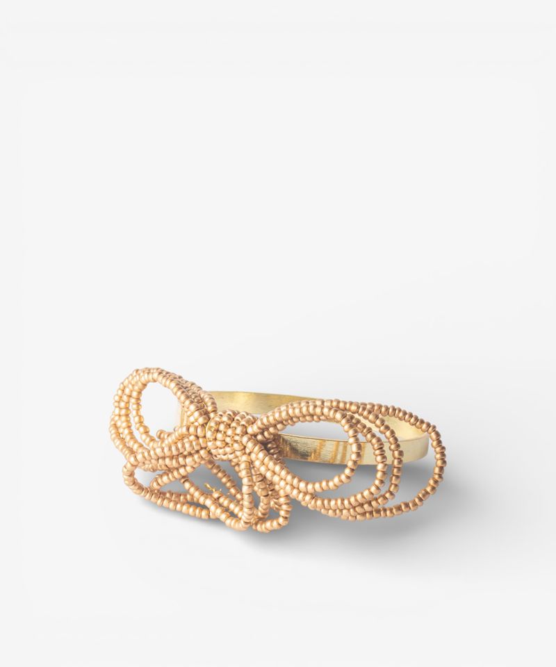 Beaded Bow Napkin Gold
