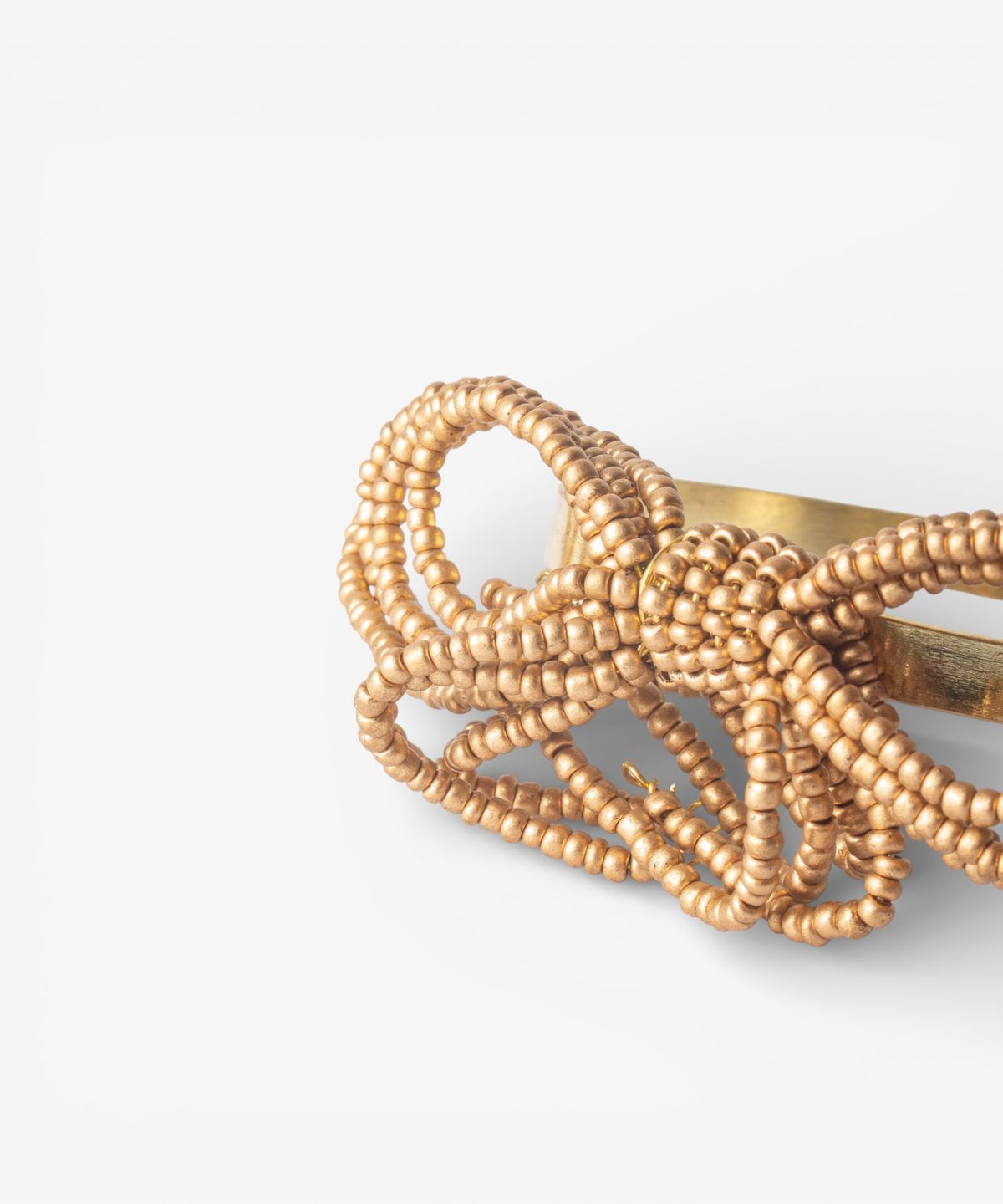 Beaded Bow Napkin Gold