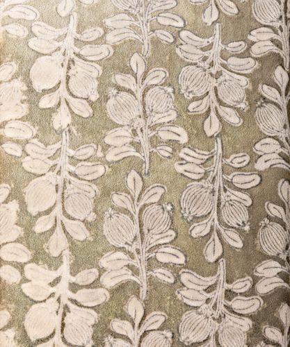 Vine Handblock Velvet Cushion Cover