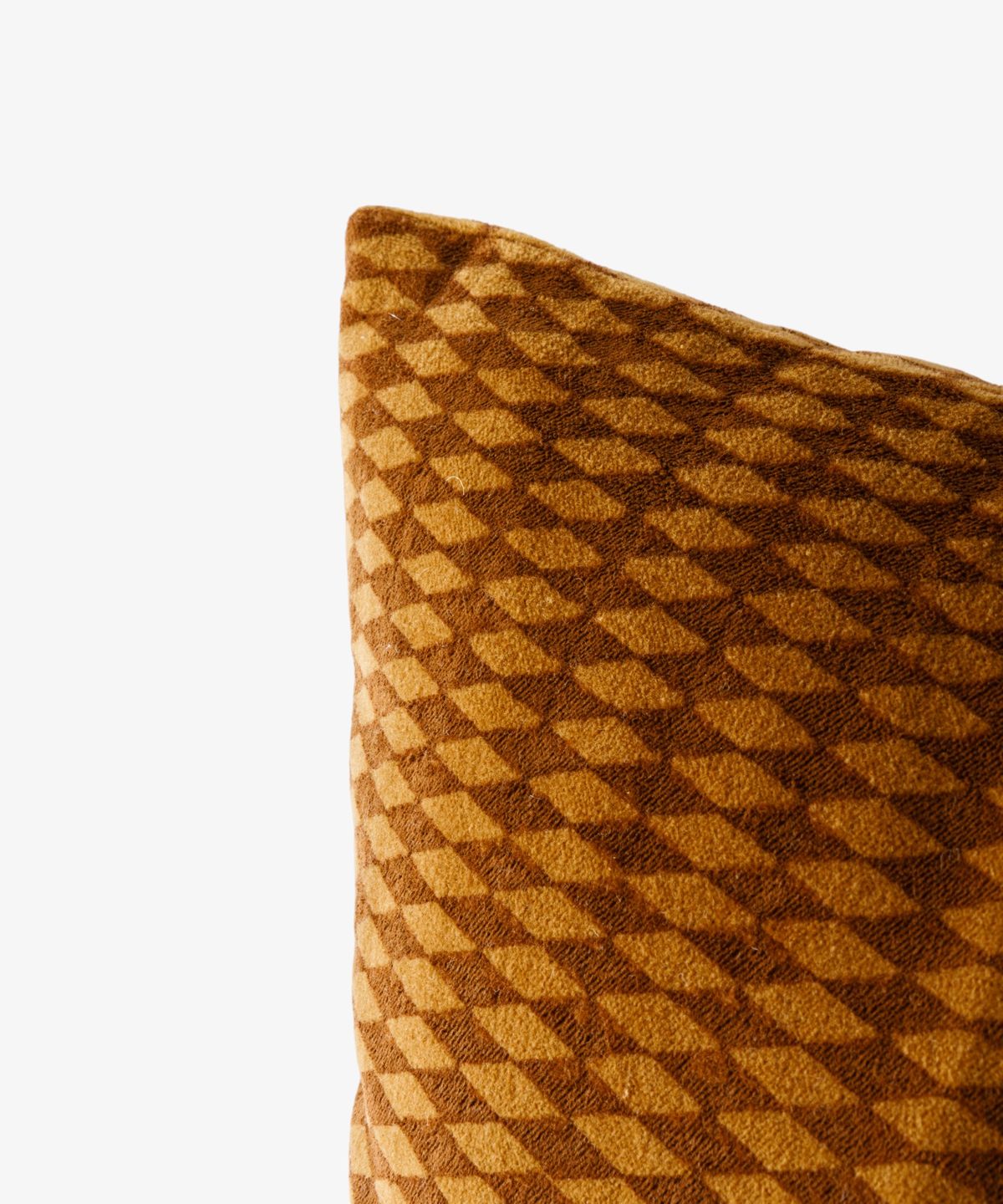 Tobacco Diamonds Handblock Cushion Cover