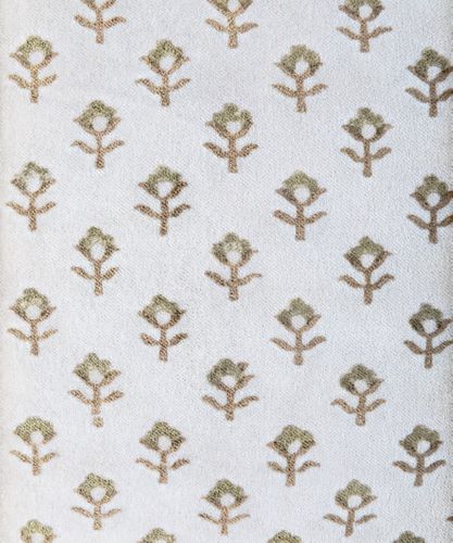 Flower Handblock Velvet Cushion Cover