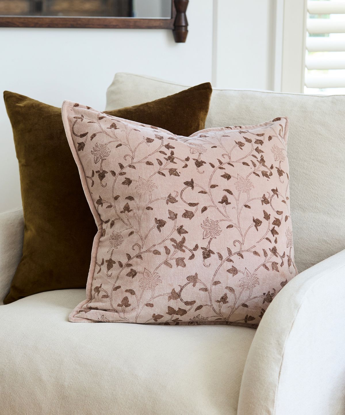 Remi Handblock Velvet Cushion Cover