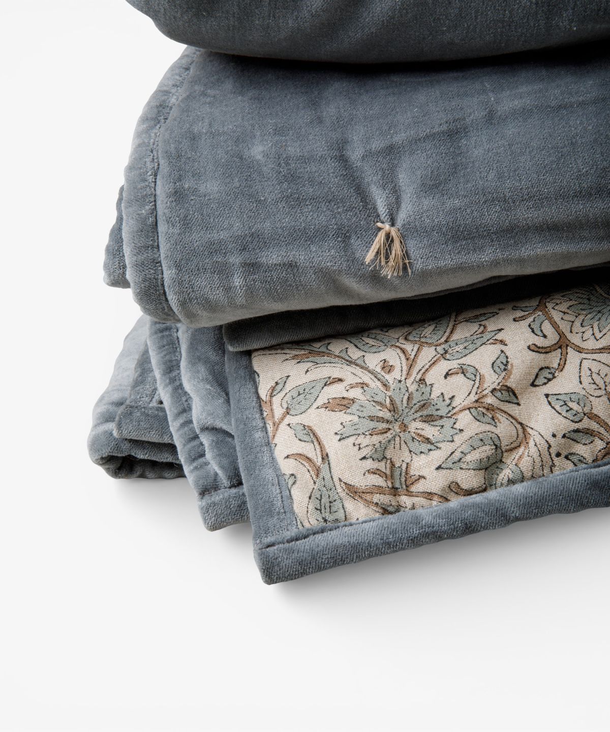 Serena Handblocked Velvet Quilt Large