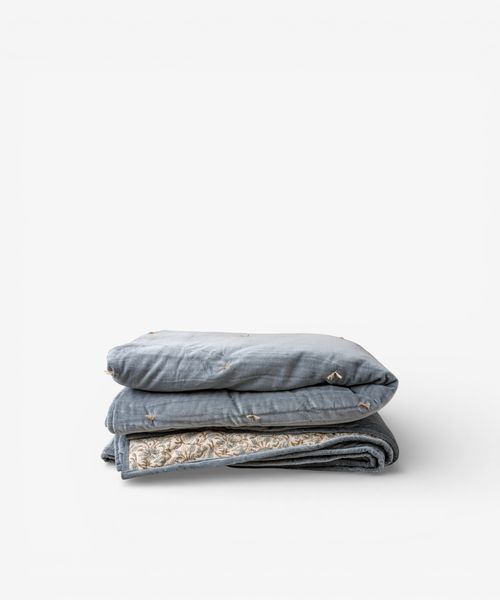 Serena Handblocked Velvet Quilt Small