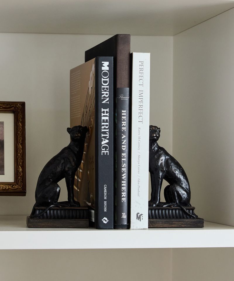 Cheetah Bronzed Finish Bookends (2PC)