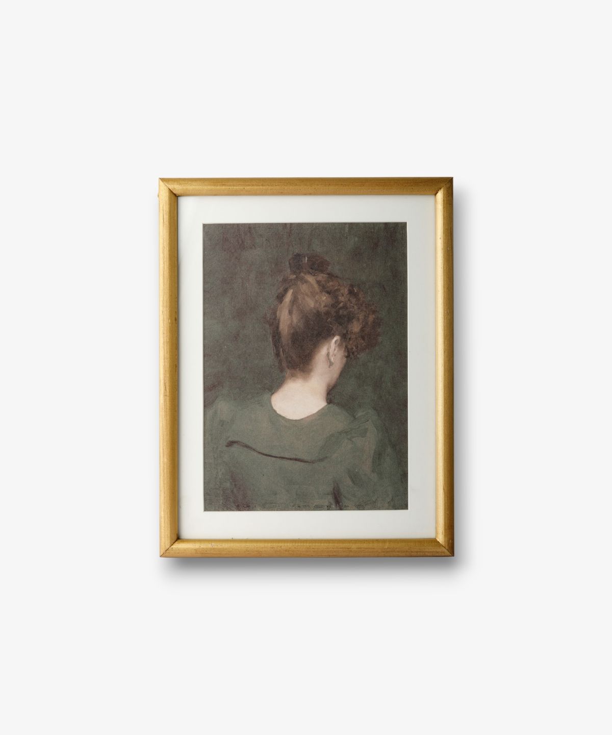 Vintage Portrait Lady in Green Wall Art
