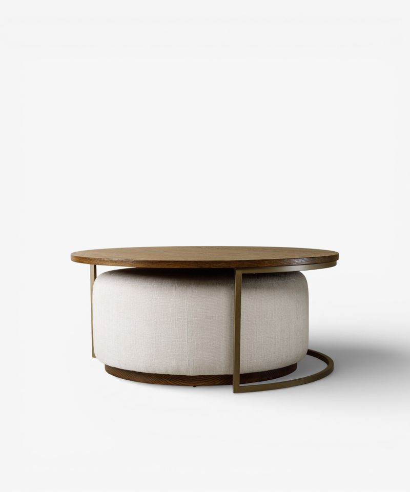 Edison Coffee Table Ottoman Off White