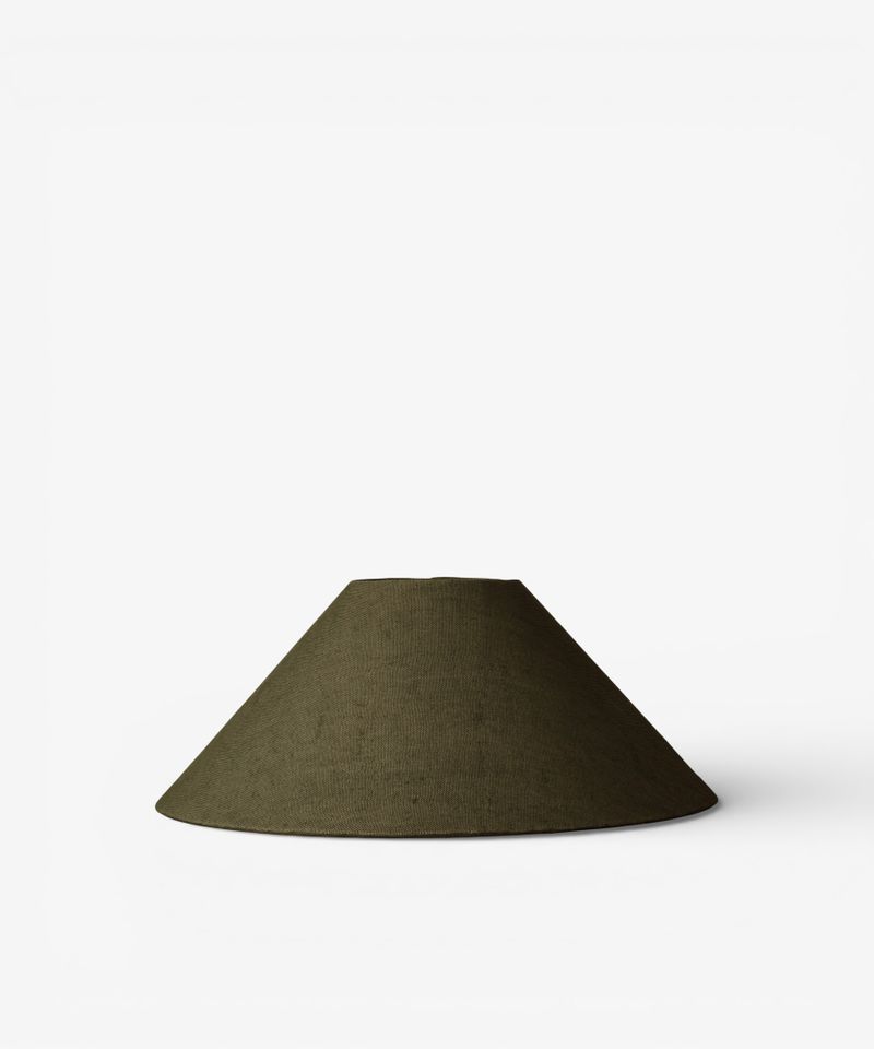 Large Coolie Shade Olive Linen 50cm