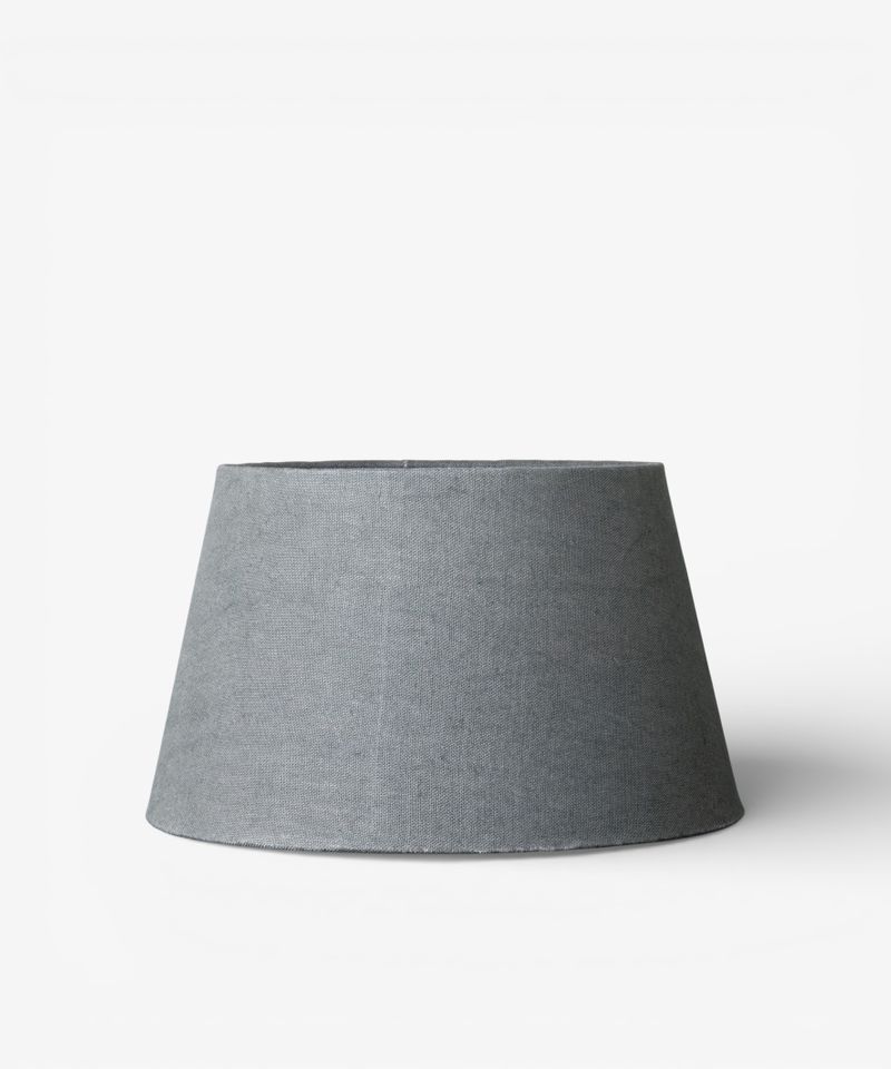 Tapered Drum Shade Grey Blue Linen 40cm