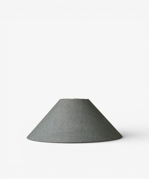 Large Coolie Shade Grey Blue Linen 50cm