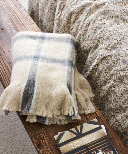 Juniper Check Throw Grey