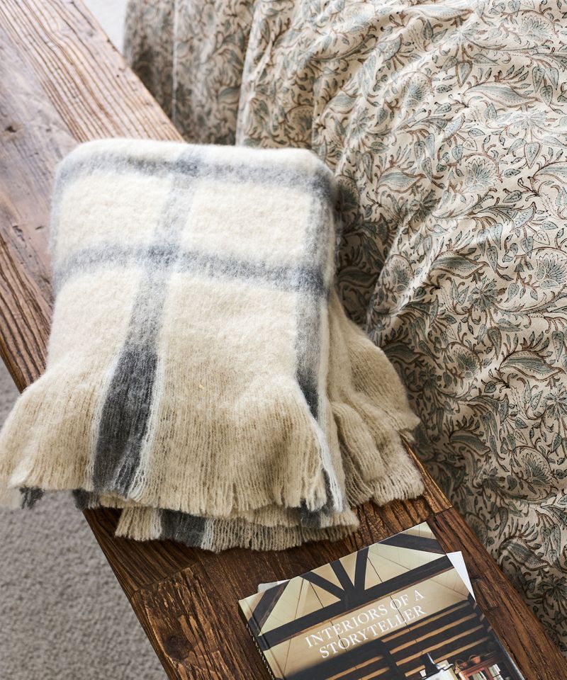 Juniper Check Throw Grey