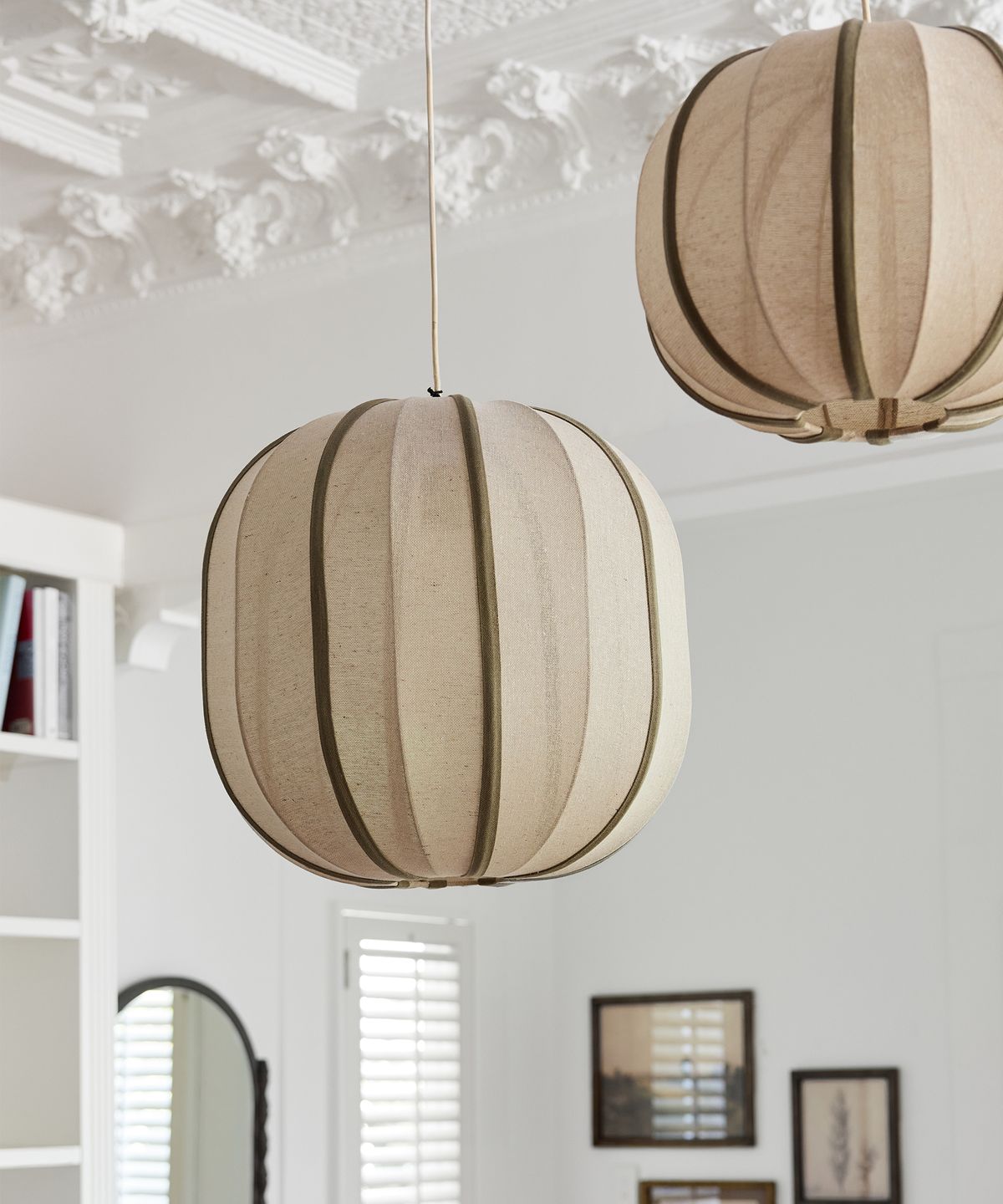 Thea Orb Olive & Natural Pendant