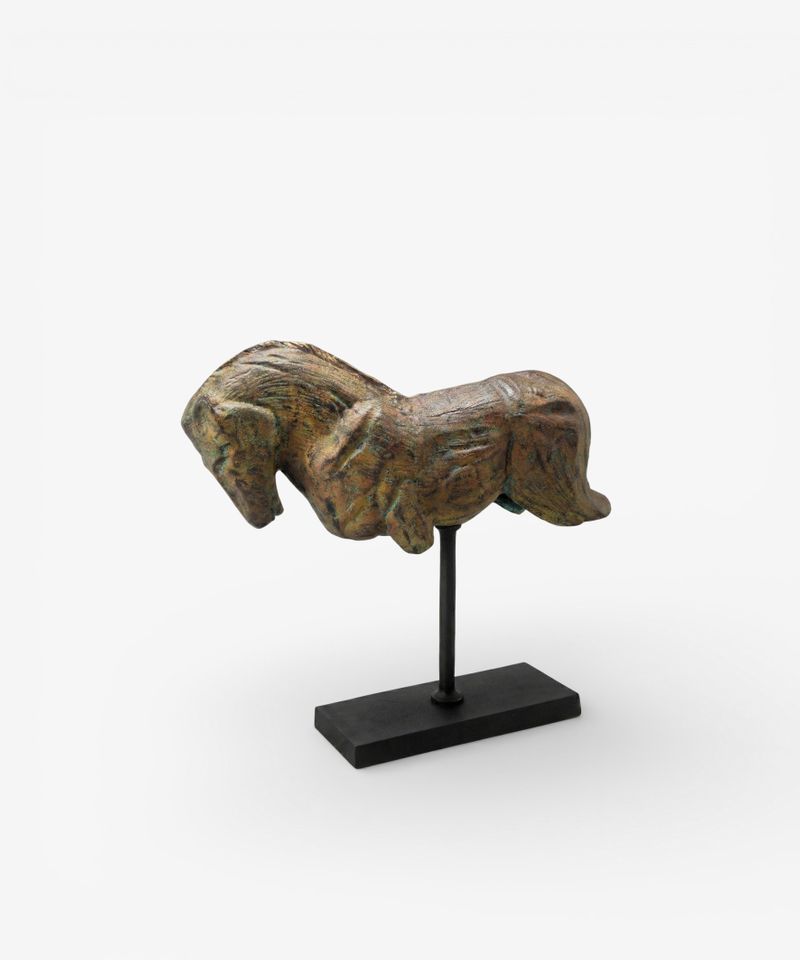 Bronze Finish Horse on Stand