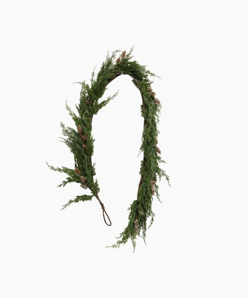 Cedar & Pinecone Swag  with Lights 182cm
