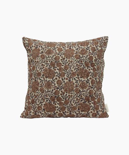 Abigail Floral Handblocked Cushion Cover