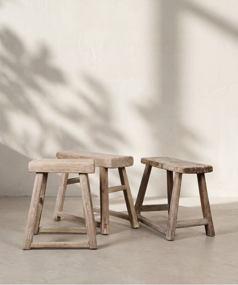 Foundry Wooden Stool Oversized