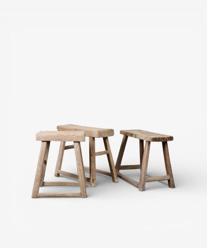 Foundry Wooden Stool Oversized