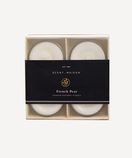 Maison Glass Tea Lights French Pear (4PC)