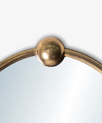 Phyllis Oval Mirror with Ball Detail