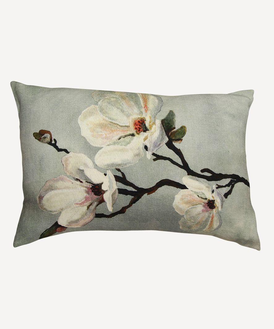 Magnolia Light Blue Rectangle Cushion