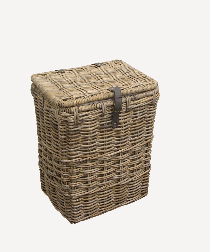 Grove Large Rectangle Laundry Baskets with Leather Strap