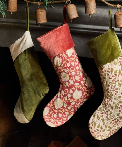 Pomegranate Floral Stocking Red