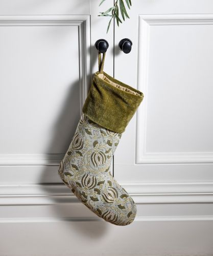 Pomegranate Floral Stocking Green