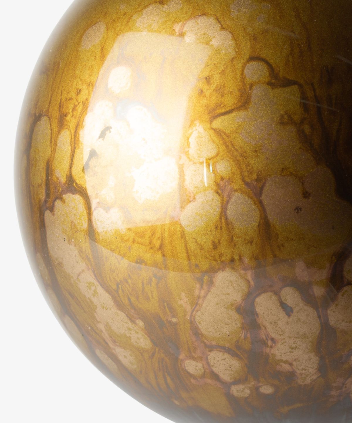 Marbleized Bauble Bronze Gold 10cm