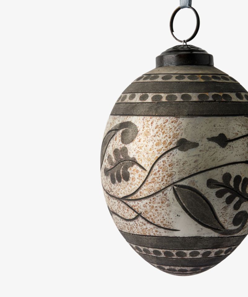Silver Eclipse Large Hanging Egg
