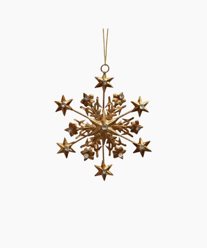 Hanging Jewelled Snowflake Ornament
