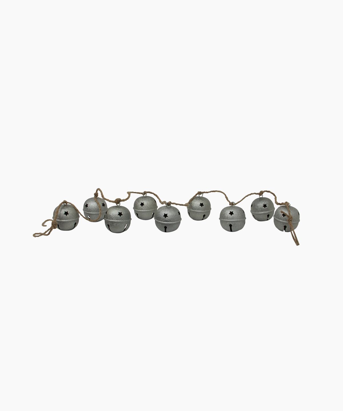Jingle Bell Garland Crackle Silver