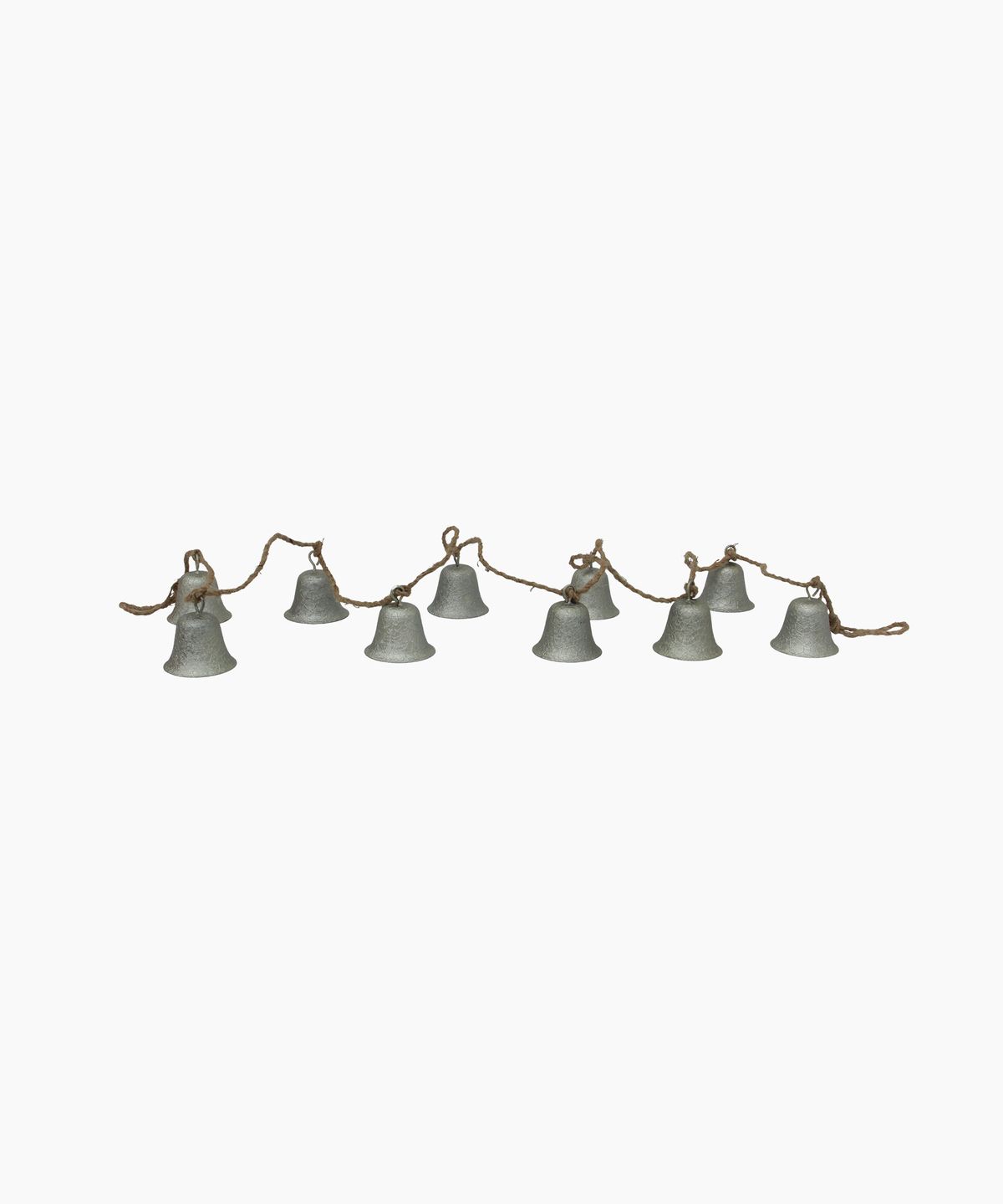 Bell Garland Crackle Silver