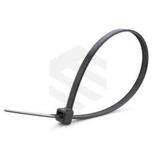 Cable Tie 3.5X225mm Black Nylon Pk 100