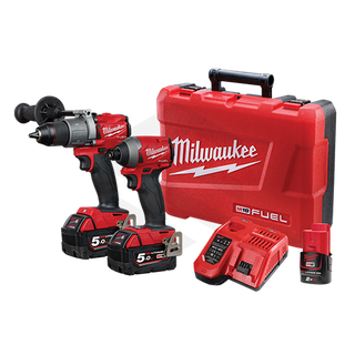 Milwaukee - M18 Gen 3 FUEL 2pce POWERPACK - Hammer drill and Impact Driver with 2x 5.0Ah batteries