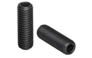 M3x8 Grub Socket Screw Knurled BK