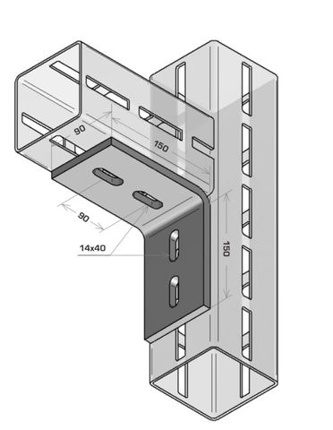 MODFRAME 100 4 Hole Angle Bracket